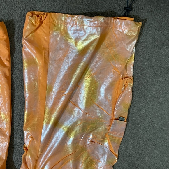 Cute new Akira orange 2 piece shimmery crinkle look jacket & jogging pants. - Picture 7 of 10